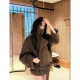 ブラウン | スタンドカラーショートメルトンジャケット | Ulysses