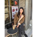 襟付きシングルブレスト鹿の毛皮の綿毛ショートジャケット | Ulysses | 詳細画像1