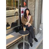 襟付きシングルブレスト鹿の毛皮の綿毛ショートジャケット | Ulysses | 詳細画像2