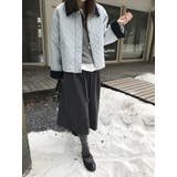 カラーコントラストの襟付きショートコーデュロイジャケット | Ulysses | 詳細画像1 