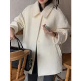 オフホワイト | 襟付きシングルブレストメルトンジャケット | Ulysses