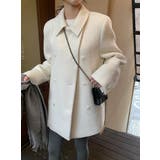 アイボリー | 襟付きダブルブレストメルトンジャケット | Ulysses