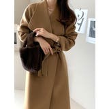 リボン襟付きロングメルトンジャケット | Ulysses | 詳細画像3