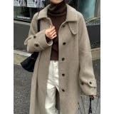 モカ | リボンロングスタンドカラーメルトンジャケット | Ulysses