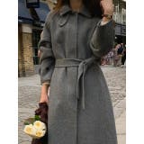 グレー | リボンロングスタンドカラーメルトンジャケット | Ulysses