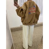 キャメル | バック刺繍切り替えボアジャケット | Ulysses