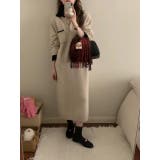 ベージュ | 襟付きニットワンピース | Ulysses