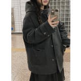 ダークグレー | フード付きシングルブレストメルトンジャケット | Ulysses