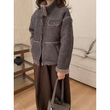 スタンドカラー鹿の毛皮の綿毛ジャケット | Ulysses | 詳細画像10