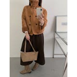 ショートダブルブレスト鹿の毛皮の綿毛ジャケット | Ulysses | 詳細画像16 