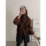 ショートダブルブレスト鹿の毛皮の綿毛ジャケット | Ulysses | 詳細画像17 