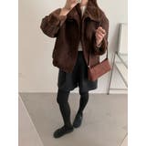 ショートダブルブレスト鹿の毛皮の綿毛ジャケット | Ulysses | 詳細画像19 