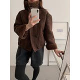 ショートダブルブレスト鹿の毛皮の綿毛ジャケット | Ulysses | 詳細画像20 