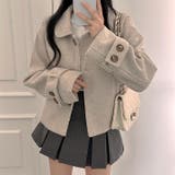 ベージュ | ショートシングルブレストメルトンジャケット | Ulysses