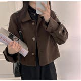 ダークブラウン | ショートシングルブレストメルトンジャケット | Ulysses