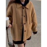 ブラウン | 襟付きシングルブレストメルトンジャケット | Ulysses