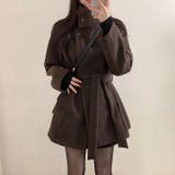 ダークブラウン | リボンスタンドカラーメルトンジャケット | Ulysses