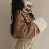 鹿の毛皮の綿毛ボアショートジャケット | Ulysses | 詳細画像6