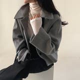 グレー | 襟付きメルトンショートジャケット | Ulysses