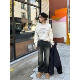 ニット切り替えスウェットオーバーサイズロゴスウェットトップス | Ulysses | 詳細画像1