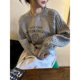 ニット切り替えスウェットオーバーサイズロゴスウェットトップス | Ulysses | 詳細画像4