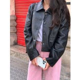 襟付きシングルブレスト合成皮革ジャケット | Ulysses | 詳細画像5