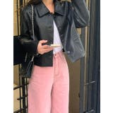 襟付きシングルブレスト合成皮革ジャケット | Ulysses | 詳細画像6