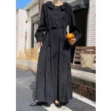 ブラック | コーデュロイリボンワンピース | Ulysses