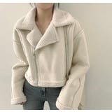 襟付き鹿の毛皮の綿毛ボアジャケット | Ulysses | 詳細画像4