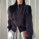 ブラック | スタンドカラーダブルジップニットジャケット | Ulysses