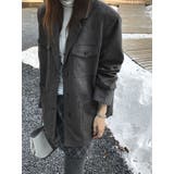 グレー | 鹿の毛皮の綿毛スーツジャケット | Ulysses