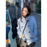 リボン襟付きダブルブレストメルトンジャケット | Ulysses | 詳細画像6