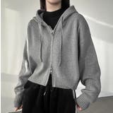 ニットフード付きダブルジップジャケット | Ulysses | 詳細画像10 