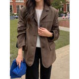 ブラウン | 鹿の毛皮の綿毛スーツジャケット | Ulysses