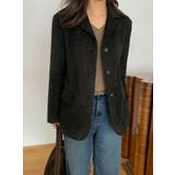 ブラック | 鹿の毛皮の綿毛スーツジャケット | Ulysses