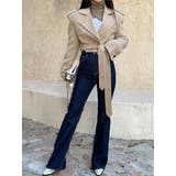 ベージュ | リボンショートメルトンジャケット | Ulysses