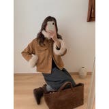 クルーネックシングルブレストフェイクスエードジャケット | Ulysses | 詳細画像1 