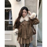 クルーネックシングルブレストフェイクスエードジャケット | Ulysses | 詳細画像5 