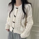 オフホワイト | ショートツイストパターンカーディガンジャケット | Ulysses