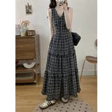 ブラック | チェック柄キャミソールワンピース | Ulysses