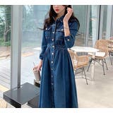 長袖シングルブレストデニムワンピース | Ulysses | 詳細画像3