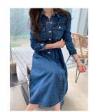 長袖シングルブレストデニムワンピース | Ulysses | 詳細画像4