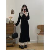 ブラック | 切り替えレースマーメイド フィッシュテールスワンピース | Ulysses