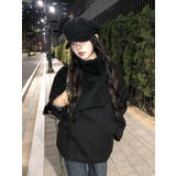 ブラック | リボンVネックメルトンジャケット | Ulysses