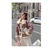 ショートチェック柄ボアジャケット | Ulysses | 詳細画像7 