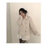 ベージュ | 襟付きダブルブレストメルトンジャケット | Ulysses