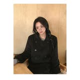 ブラック | 襟付きダブルブレストメルトンジャケット | Ulysses