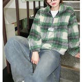 チェック柄スワンネックトップス | Ulysses | 詳細画像1 