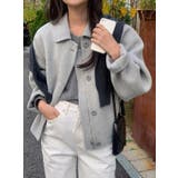 グレー | ショートジップ付きメルトンジャケット | Ulysses