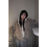 ベージュ | 取り外し可能フード付きショートジャケット | Ulysses